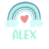 Alex Name Rainbow Baby
