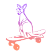 Skateboarding Kangaroo Skateboard Skater