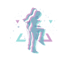 Vaporwave Space Rope Jumping