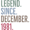 Légende depuis décembre 1981