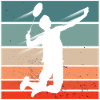 Badminton Player Jump Smash