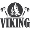 viking icon axe symbol fire graphic