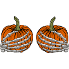 Halloween Skeleton Pumpkin Breasts