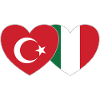 Tyrkiet Italien Flag Hjerte