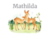 Waldtier Reh Blumen Name Mathilde