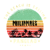 Panglao Philippines palm tree design