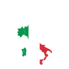 italy map flag