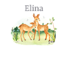 Waldtier Reh Blumen Name Elina