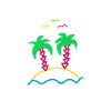 Insel mit Palmen