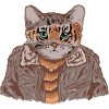 Cat face on human body