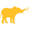 Banane Elephant Silhouette Fruit