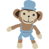 Monsieur singe monkey bleu