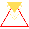 Yellow and Red Triangle Abstract Geometric