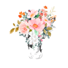 KUHKOPF MIT BLÜTEN