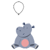 Hippopotame doux avec ballon