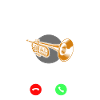 Trumpet Player Phone Display