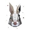 Rabbit Polygon Art Animal Géométrie