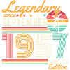 Légendaire Septembre Né 1957 Anniversaire