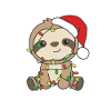 Sloth Christmas Winter Animals Sloths