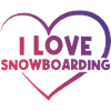 I love snowboarding heart