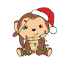 Monkey Christmas Winter Animals Monkeys
