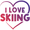 I love skiing heart