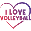 I love volleyball heart