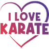 I love karate heart
