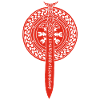Viking sword and shield (red)