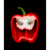 punainen demoninen nauru Halloweenille