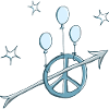 Peace Arrow Peace in blue