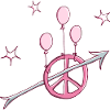 Peace Arrow Peace in pink