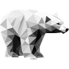 Geometrischer Eisbär | Low-Poly-Arktis-Tier