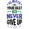 Never give up