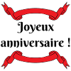 Joyeux Anniversaire, rubans rouges, fête