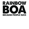 People suck rainbow boa snake