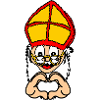 Sinterklaas mit Handgestenherz