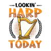 Lookin' Harp Today, harp player.