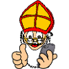 Sinterklaas with smartphone