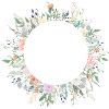 Spring Floral Circle customizable