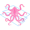 Farbiger Oktopus