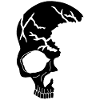 Black half-skull