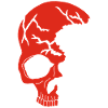 Red half-skull
