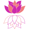 Lotus mit Spiegelbild