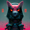 Samouraï cat univers futuriste