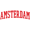 Amsterdam Lettering Red White Design