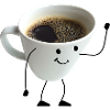 café avec visage