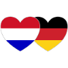 Hollande Allemagne Drapeau Cœur