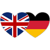 United Kingdom Germany Flag Heart