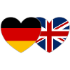 Germany United Kingdom Flag Heart
